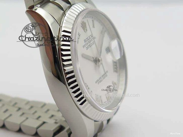MiroTime 0420 DateJust 116234 BP Best Edition SS Sliver Dial Roman Markers On SS Bracelet A2824 V Tailored 3941